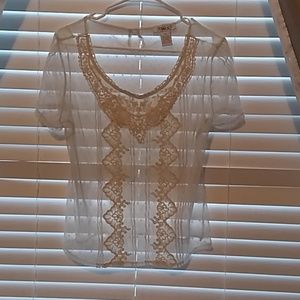Sheer shirt top